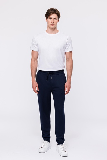  Erkek Lacivert Organik Pamuklu Eşofman Altı