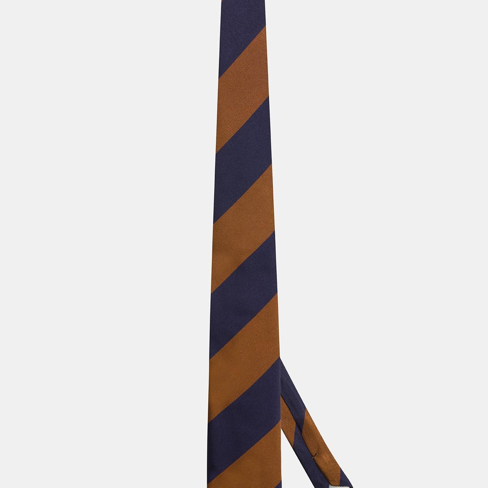 Erkek Kahverengi Düz Renk İpek Kravat