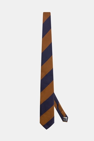  Erkek Kahverengi Düz Renk İpek Kravat