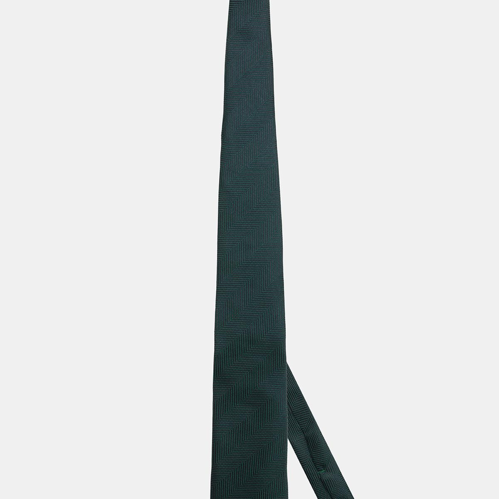 Erkek Yeşil Desenli İpek Kravat