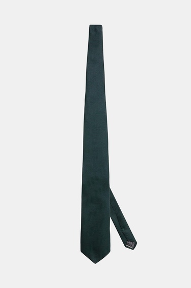  Erkek Yeşil Desenli İpek Kravat