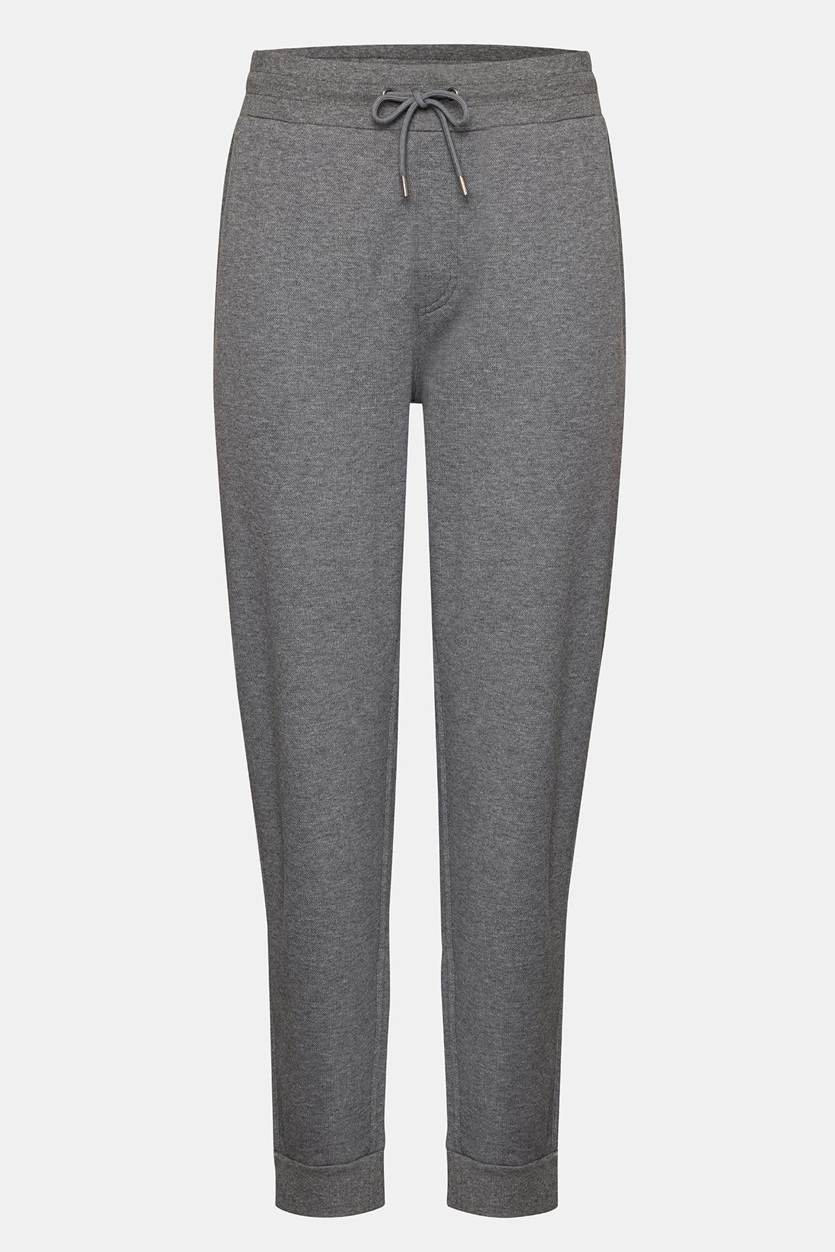  Erkek Gri Melanj Organik Pamuklu Eşofman Altı