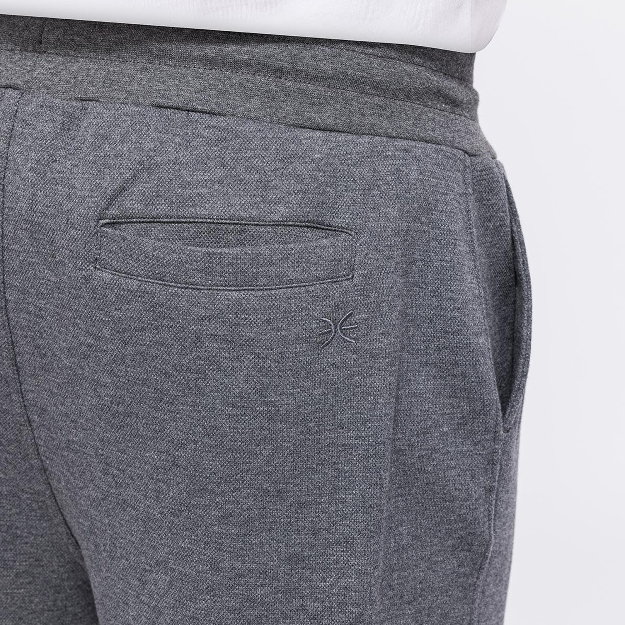 Erkek Gri Melanj Organik Pamuklu Eşofman Altı