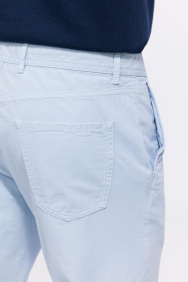  Erkek Mavi Yan Cep Pantolon