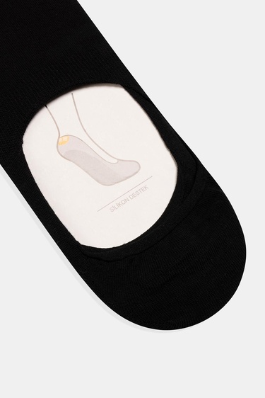  Erkek Siyah Slikonlu Babet Çorap