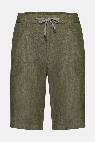  Erkek Haki Keten Chino Şort