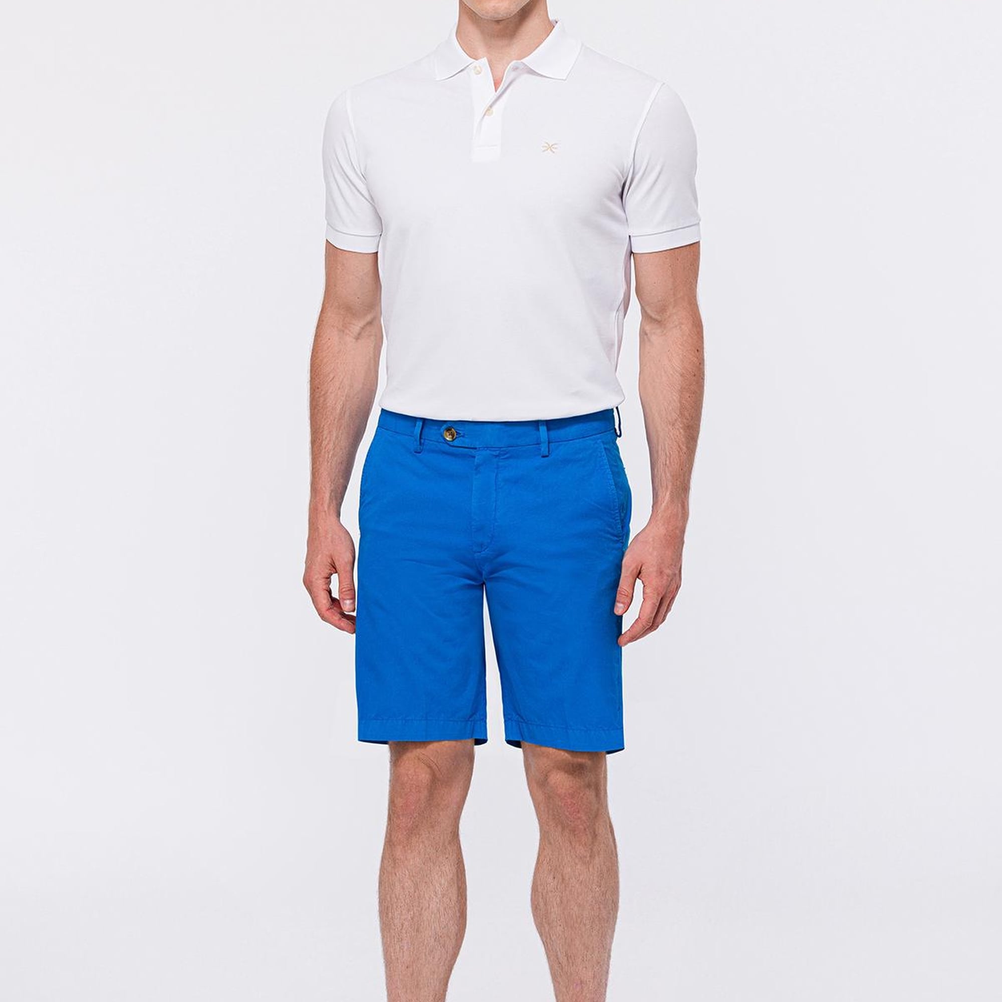 Erkek Mavi Chino Şort