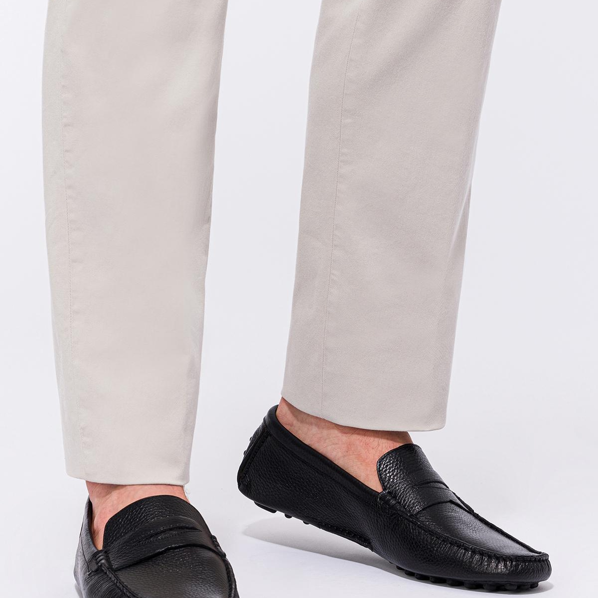 Erkek Siyah Deri Loafer