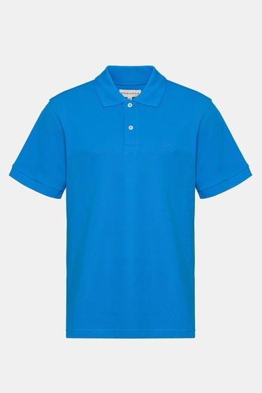  Erkek İndigo Kısa Kollu Polo Yaka T-Shirt