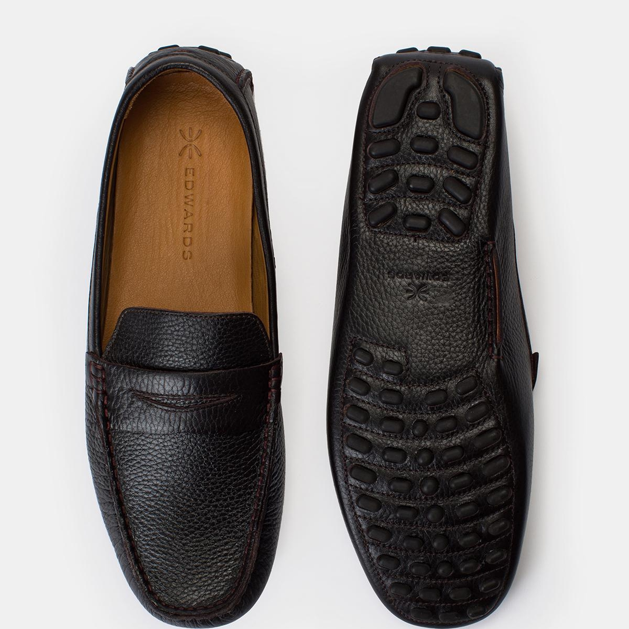 Erkek Kahverengi Deri Loafer