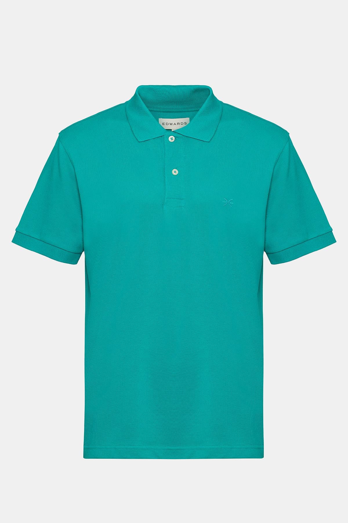  Erkek Petrol Kısa Kollu Polo Yaka T-Shirt