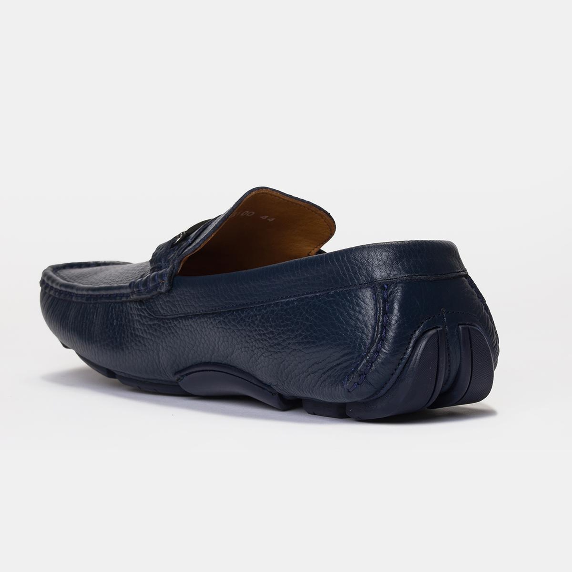 Erkek Lacivert Deri Tokalı Loafer