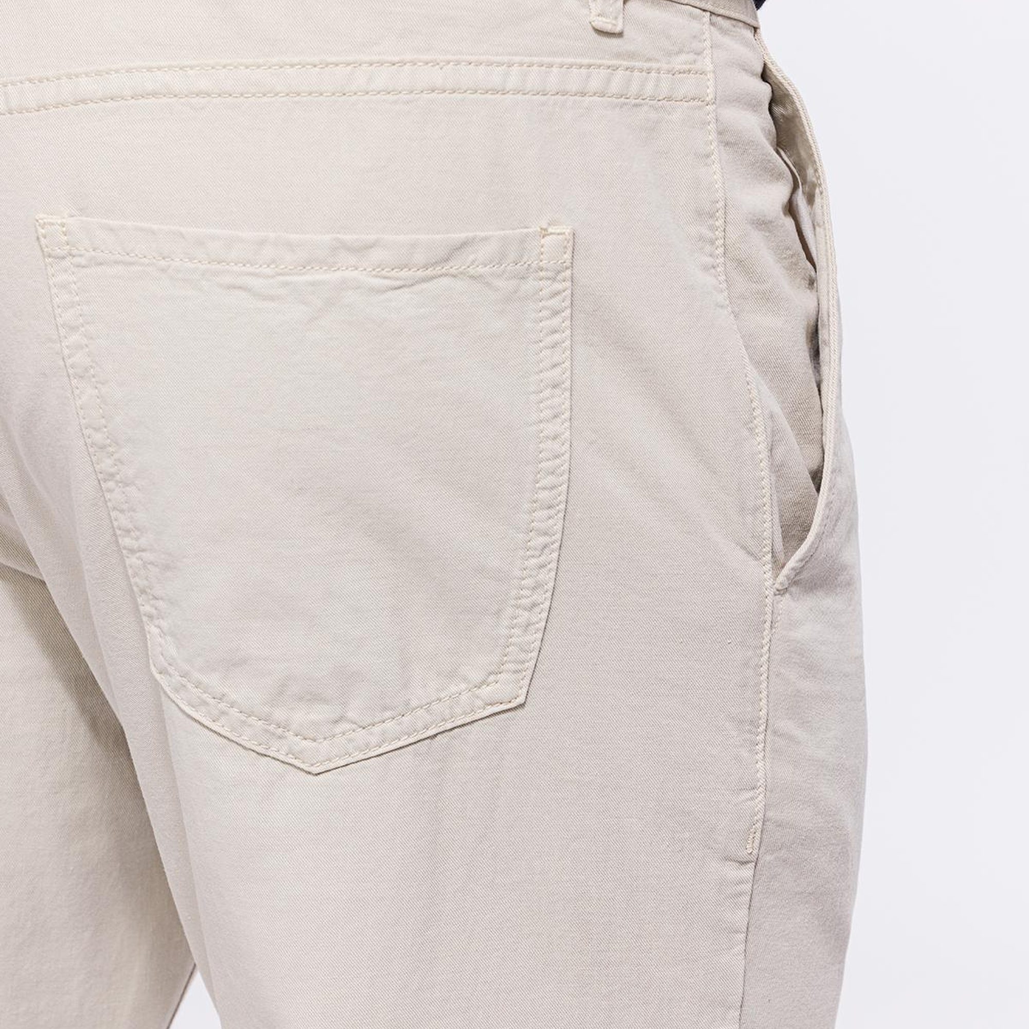 Erkek Bej Yan Cep Pantolon