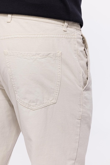  Erkek Bej Yan Cep Pantolon