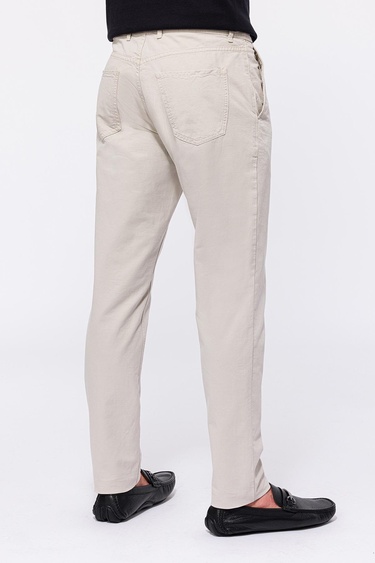  Erkek Bej Yan Cep Pantolon