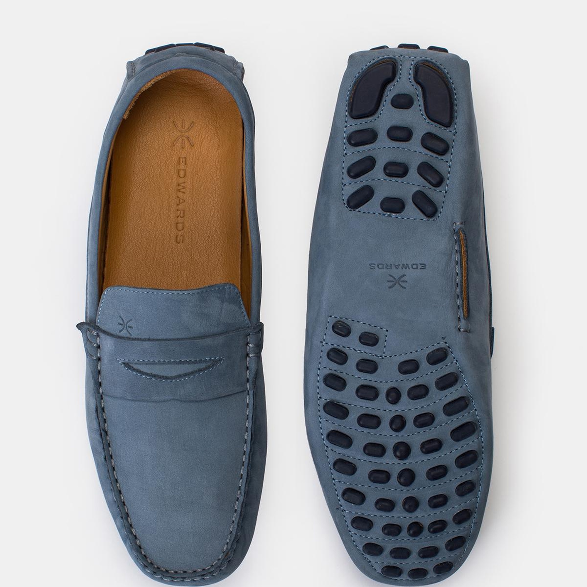 Erkek Açık Mavi Nubuk Loafer