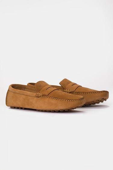  Erkek Camel Nubuk Loafer