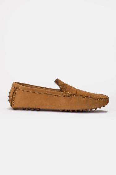  Erkek Camel Nubuk Loafer