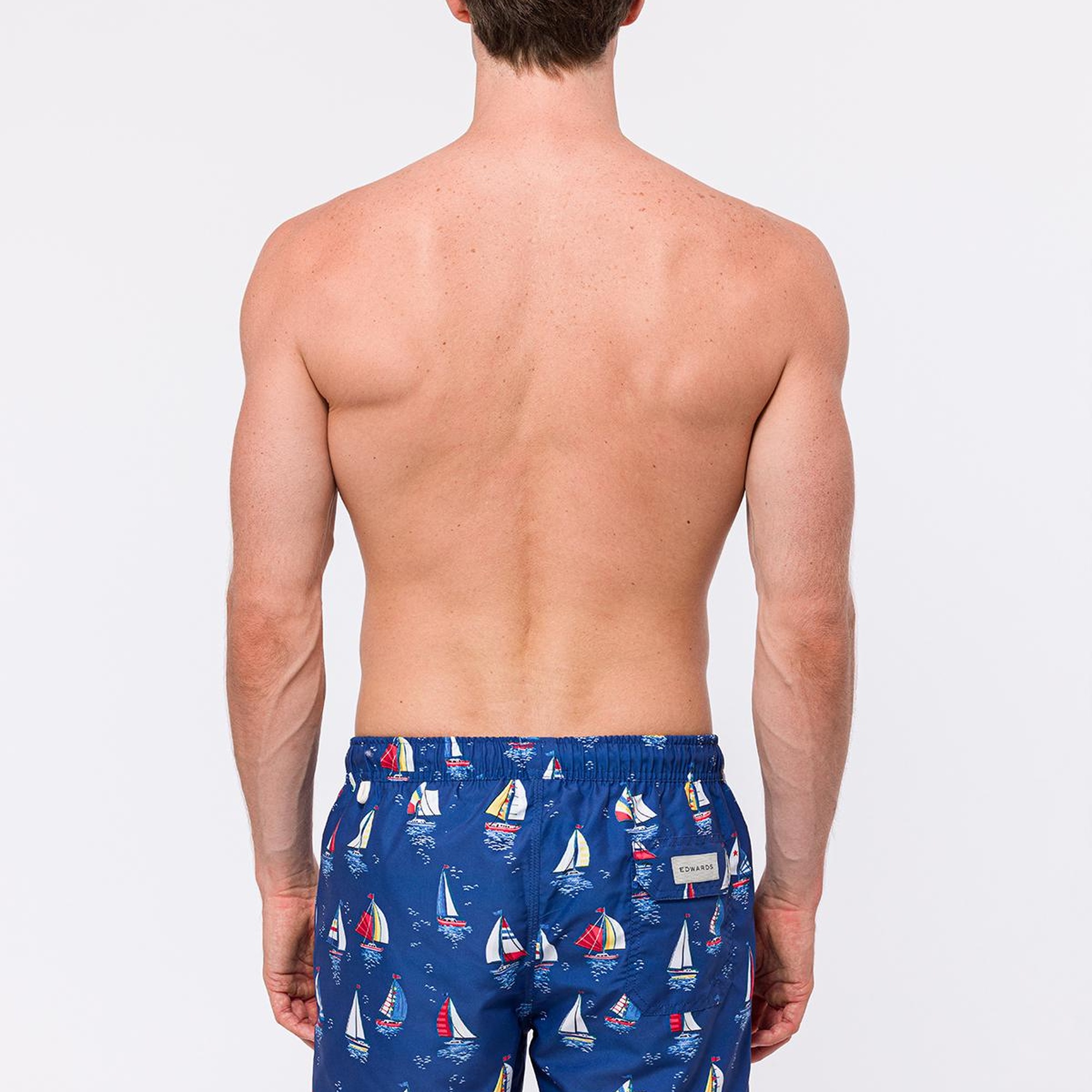 Erkek İndigo Baskılı Mayo Şort