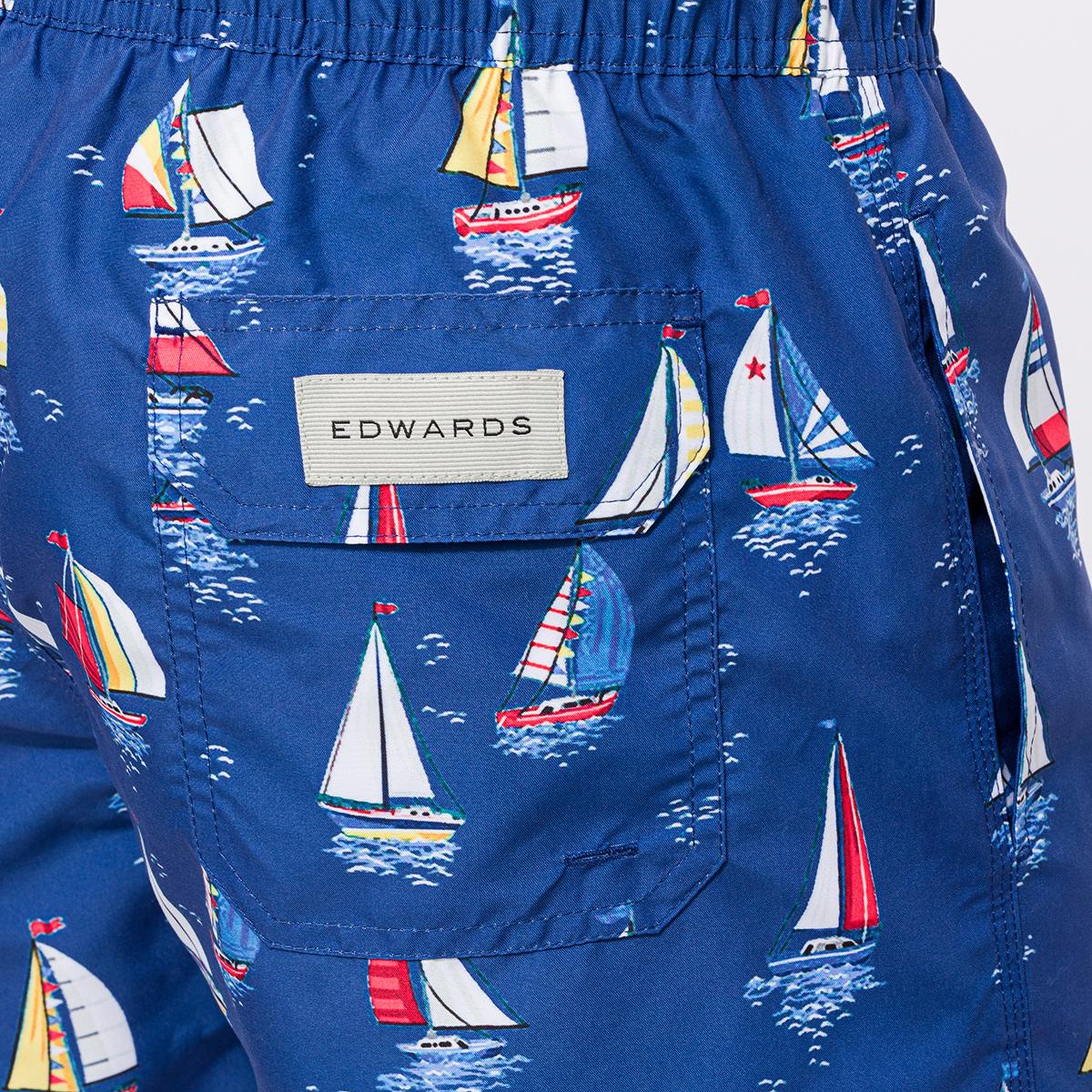 Erkek İndigo Baskılı Mayo Şort