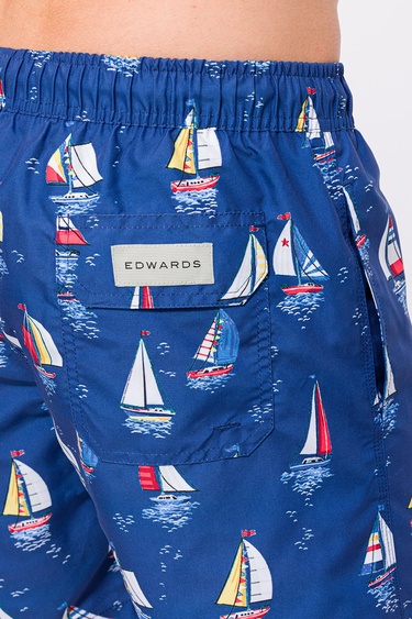  Erkek İndigo Baskılı Mayo Şort