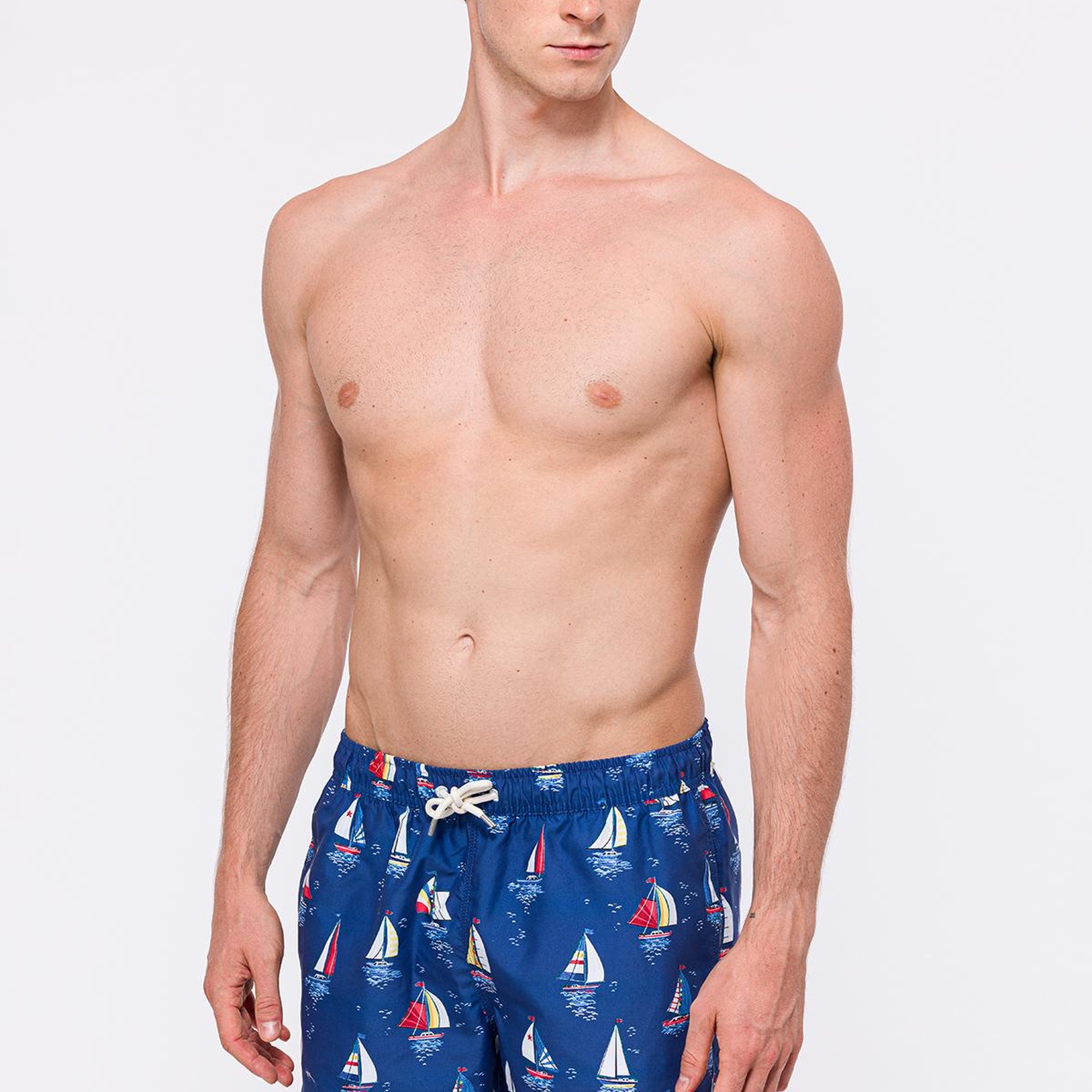 Erkek İndigo Baskılı Mayo Şort