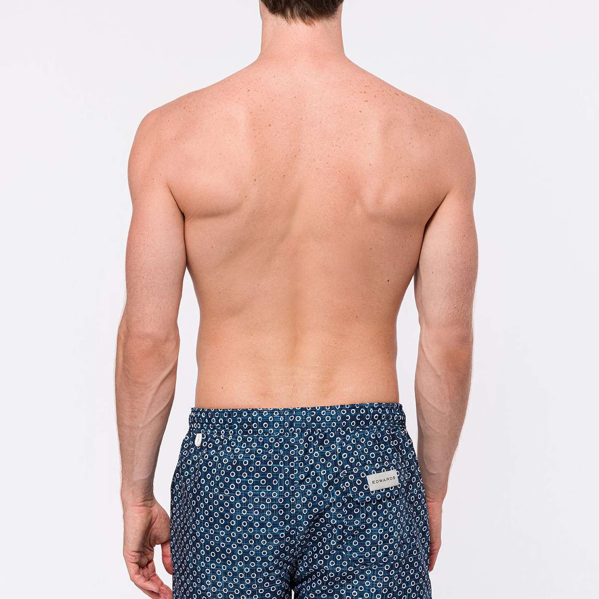 Erkek Lacivert Baskılı Mayo Şort