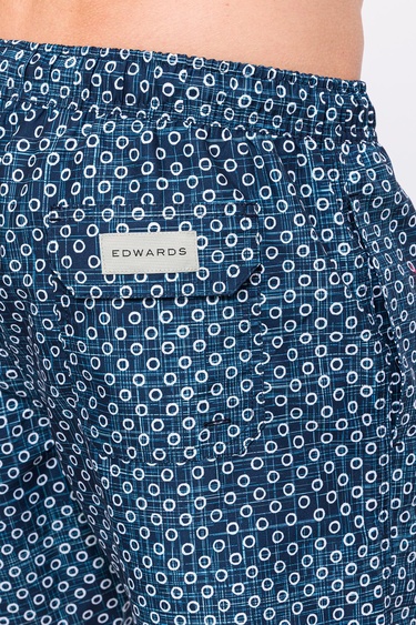  Erkek Lacivert Baskılı Mayo Şort