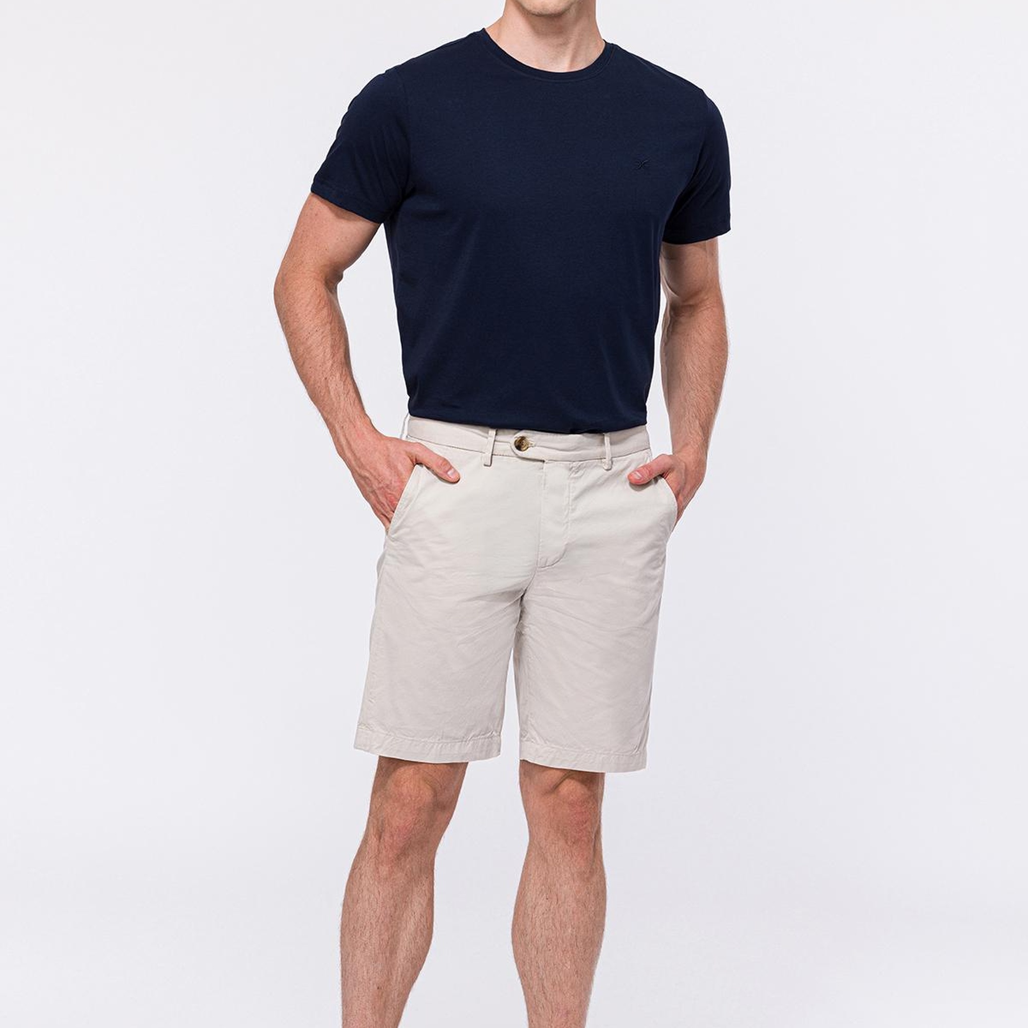 Erkek Bej Chino Şort