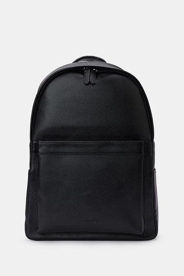  Erkek Siyah Deri Sırt Çantası
