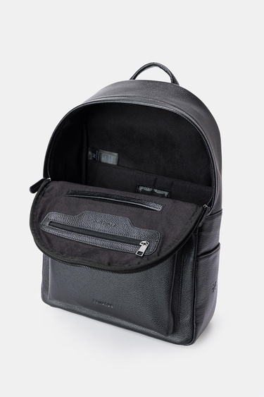  Erkek Siyah Deri Sırt Çantası
