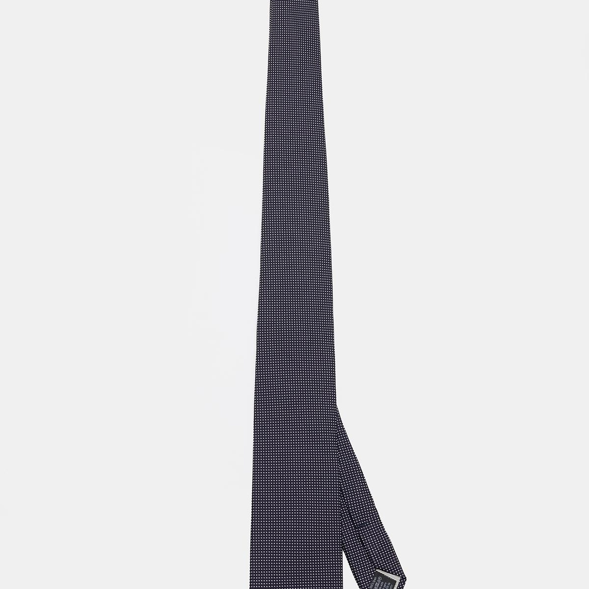 Erkek Siyah Desenli İpek Kravat