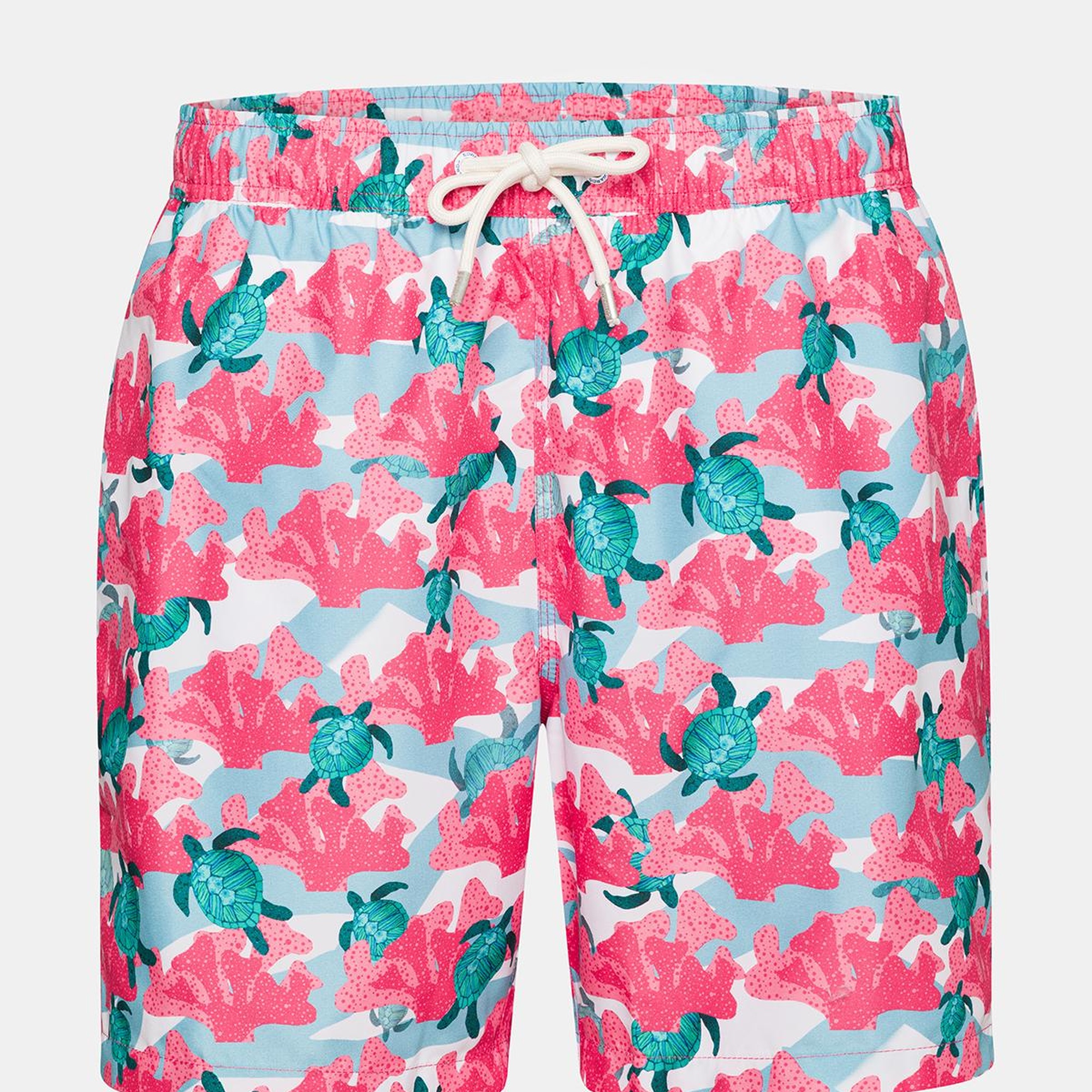 Erkek Koyu Pembe Baskılı Mayo Şort