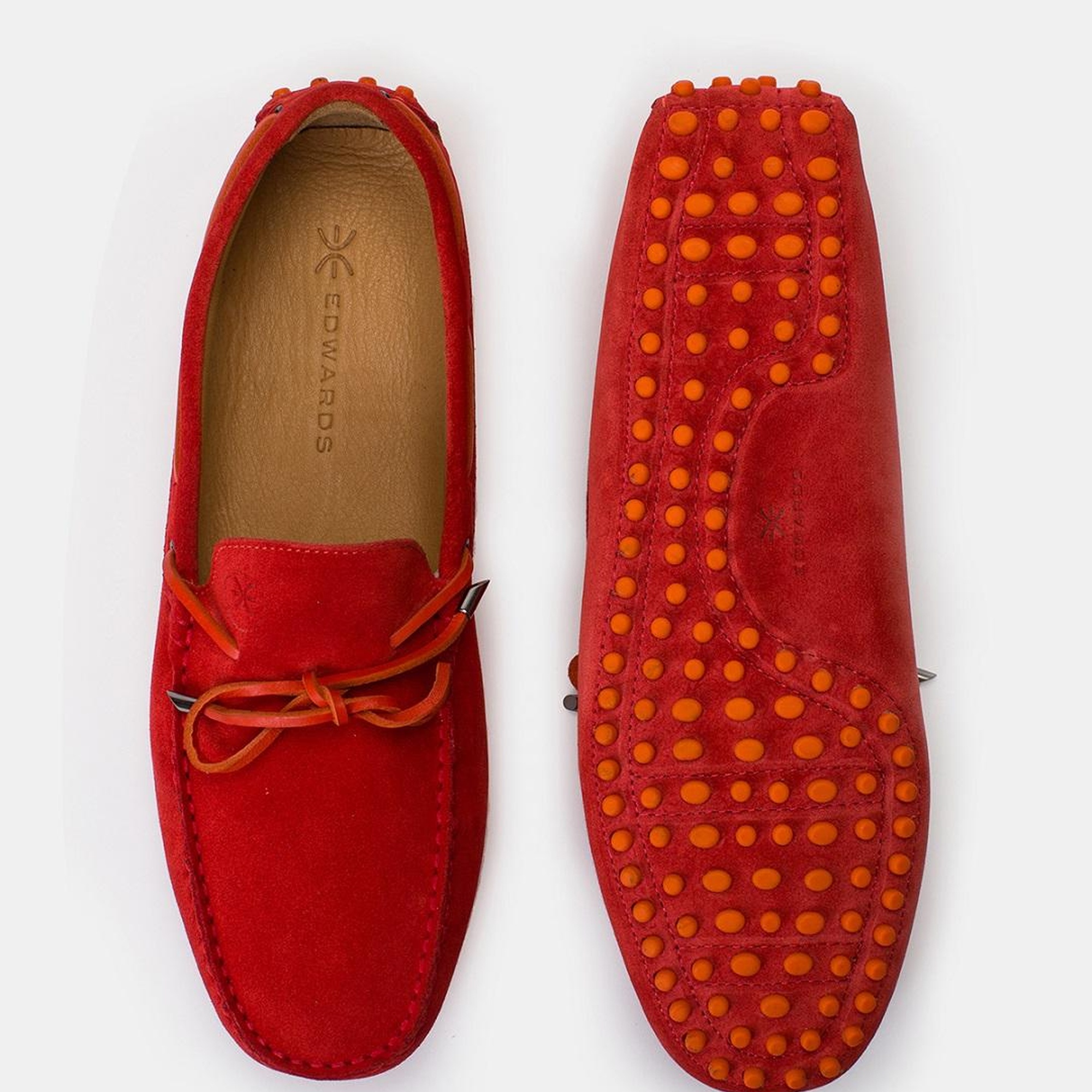 Erkek Kırmızı Bağcık Detaylı Süet Loafer