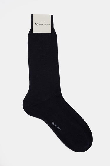  Erkek Lacivert Yün Kısa Çorap