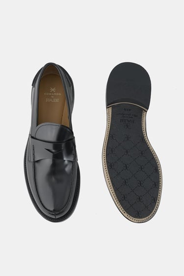  Erkek Siyah Deri Loafer