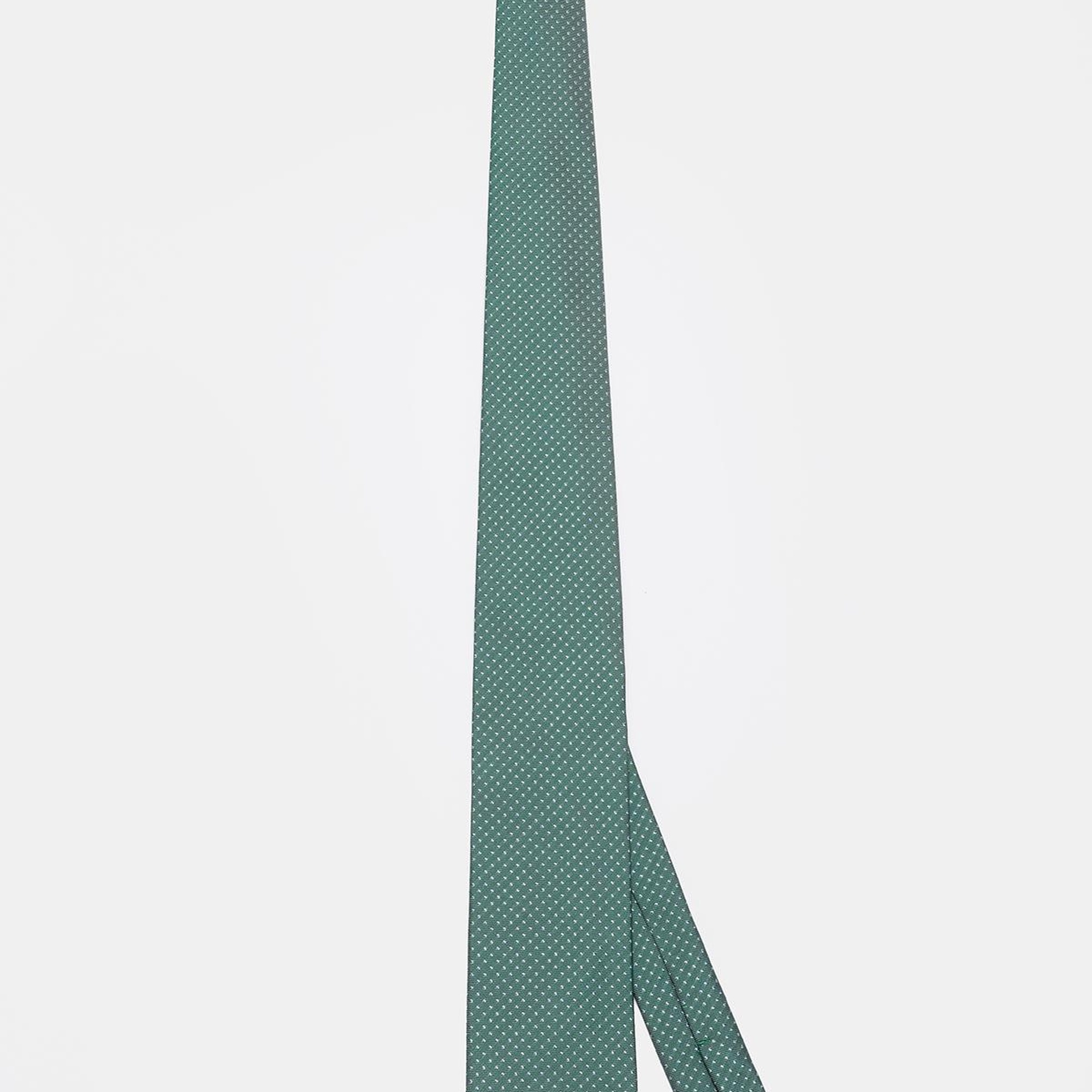 Erkek Yeşil Desenli İpek Kravat