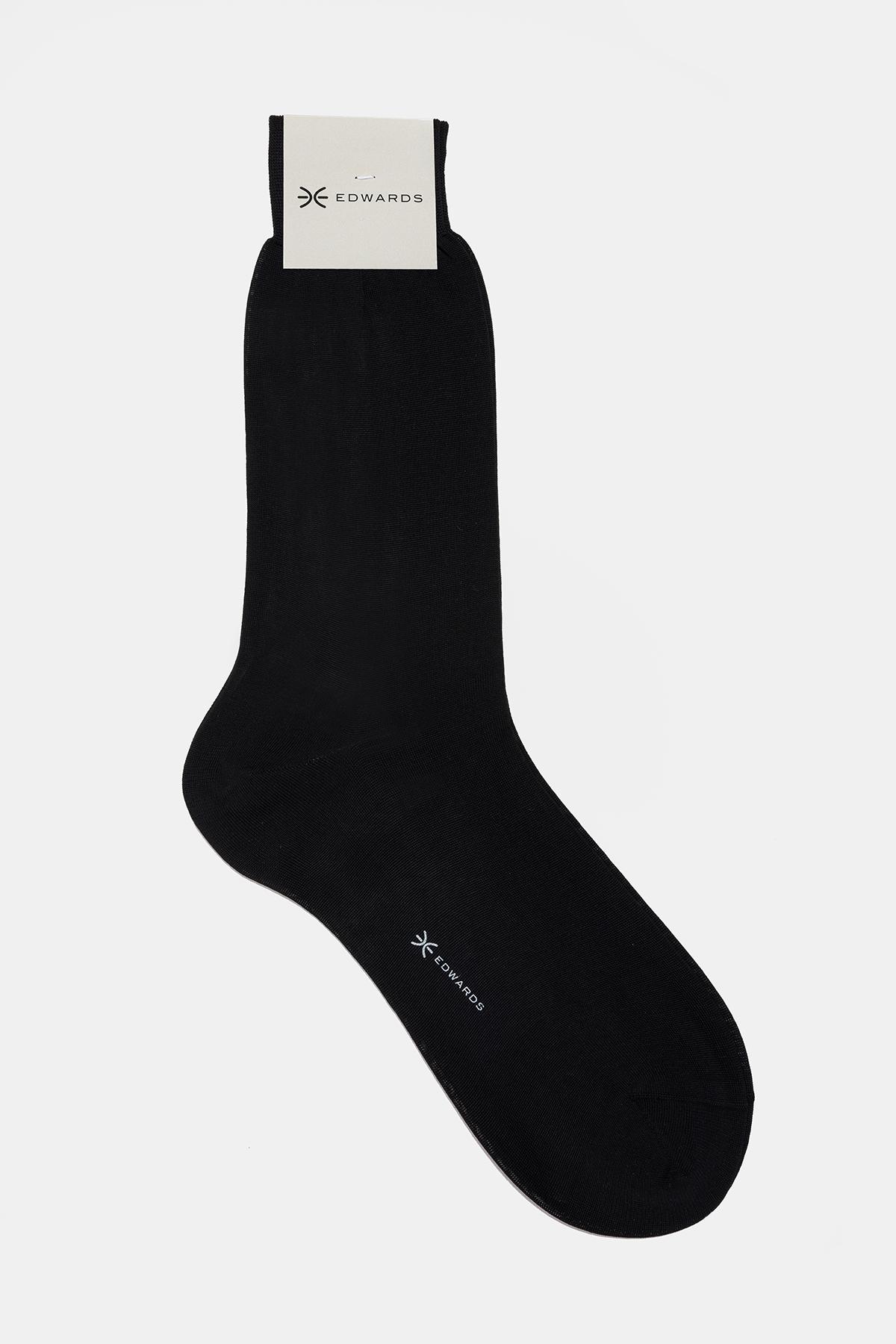  Erkek Siyah Pamuk Kısa Çorap