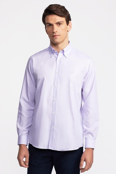  Erkek Pembe Cooper Fit Düğmeli Yaka Spor Gömlek