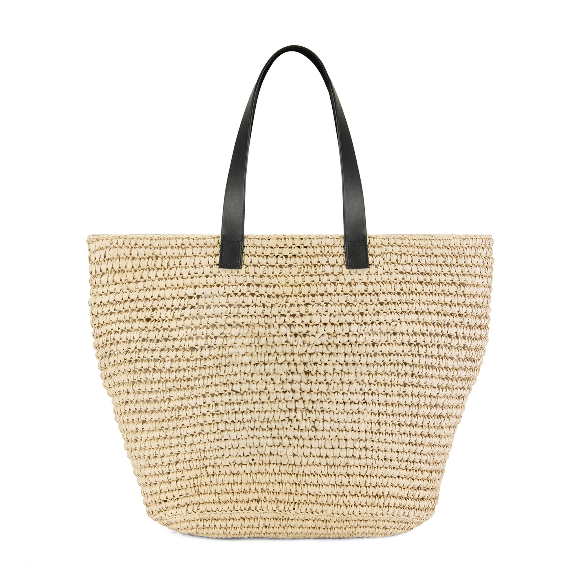 Kadın Bej Deri Detaylı Hasır Omuz Çantası