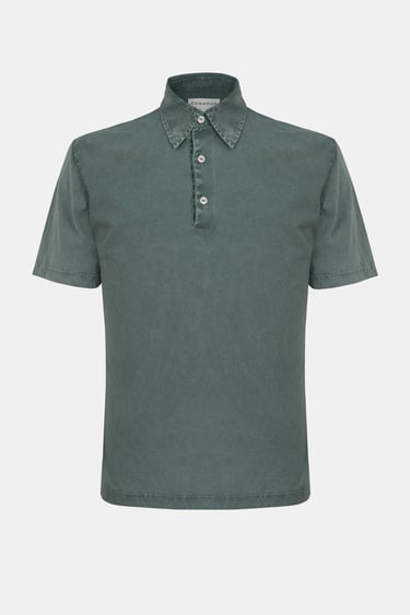  Erkek Yeşil Pike Polo Yaka T-Shirt