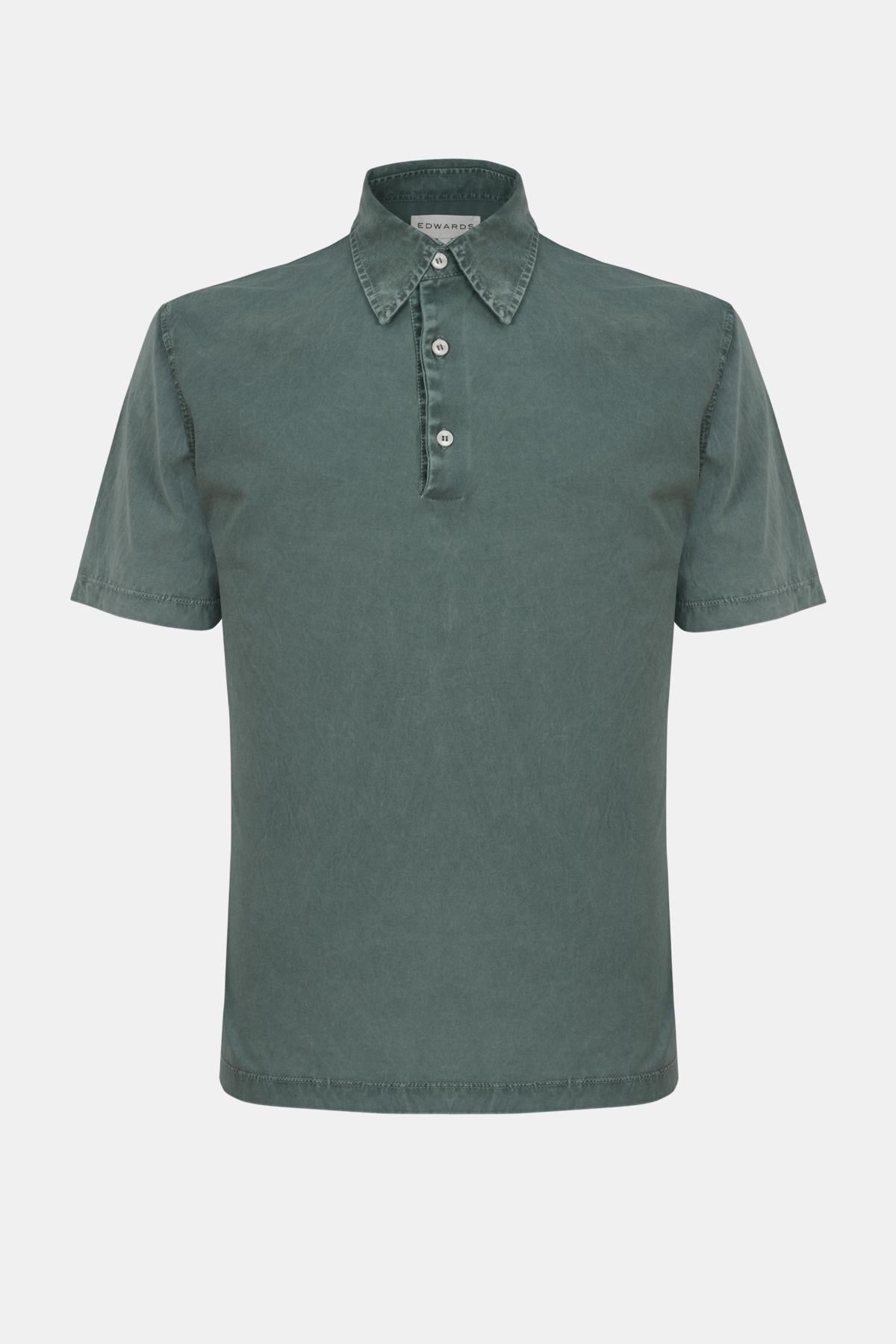  Erkek Yeşil Pike Polo Yaka T-Shirt