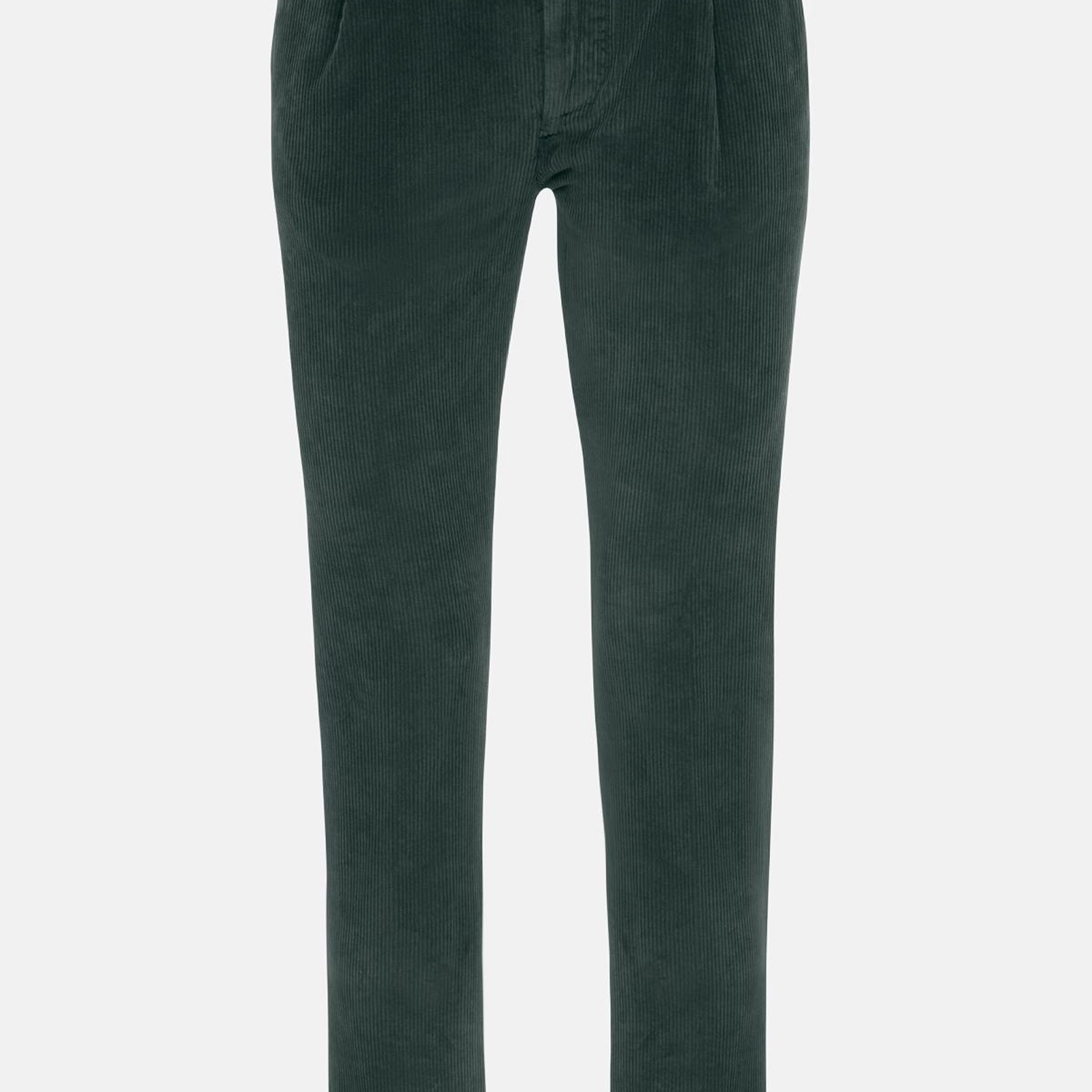 Erkek Koyu Yeşil Kadife Chino Pantolon