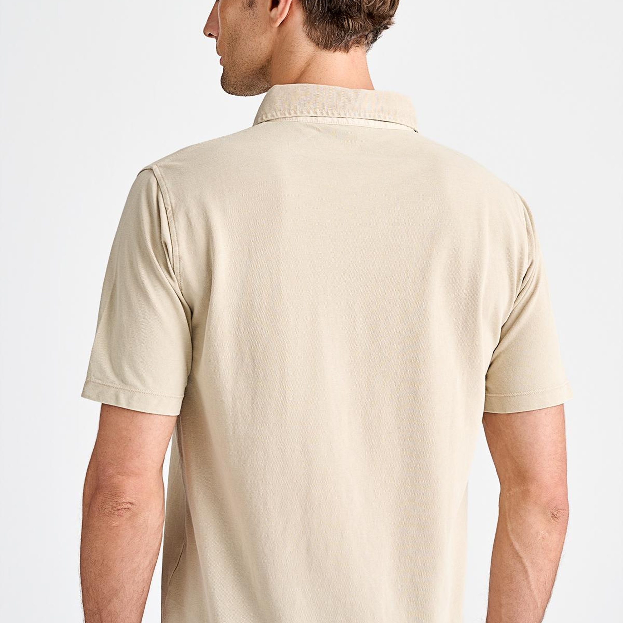 Erkek Bej Pike Polo Yaka T-Shirt