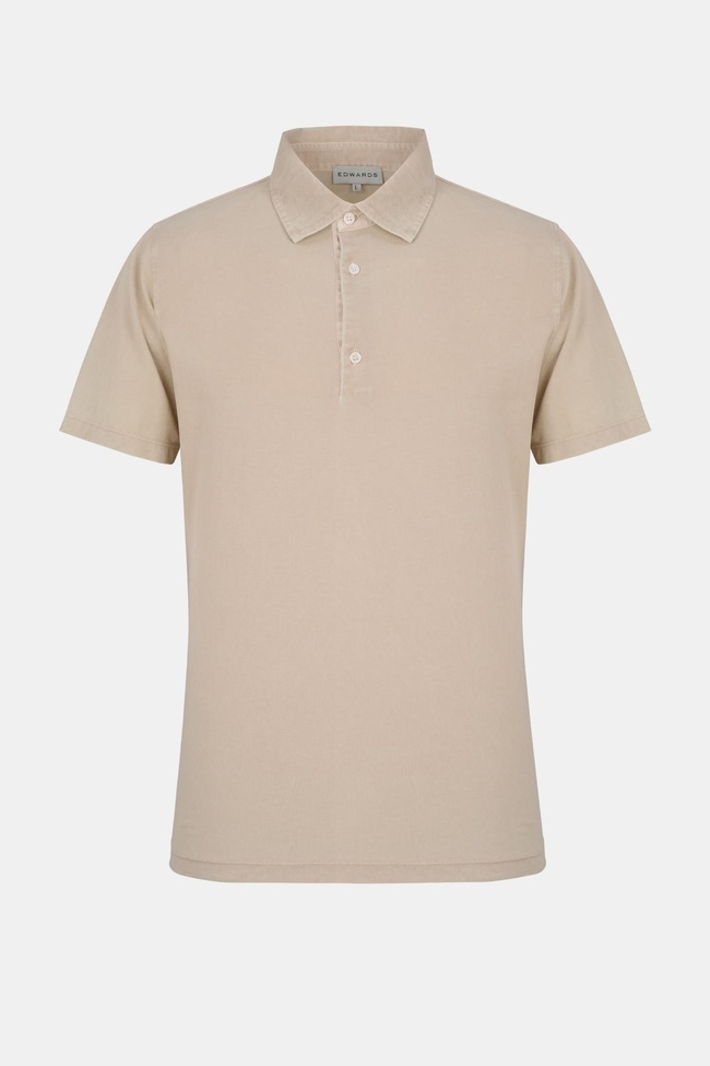  Erkek Bej Pike Polo Yaka T-Shirt