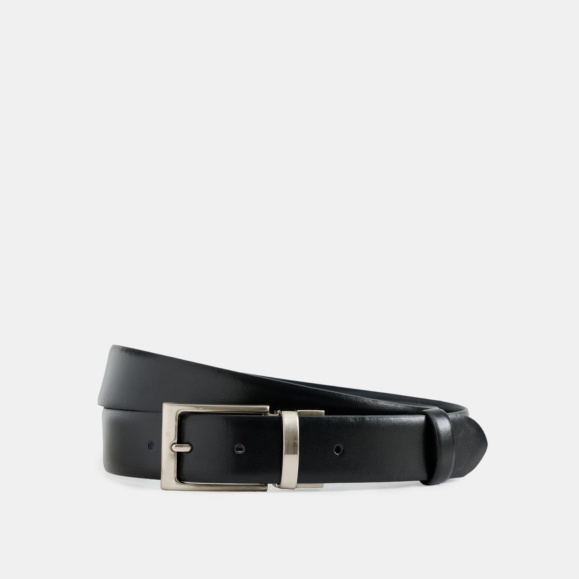 Erkek Lacivert Çift Taraflı Deri Kemer