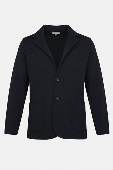  Erkek Lacivert Extrafine Yün Triko Ceket