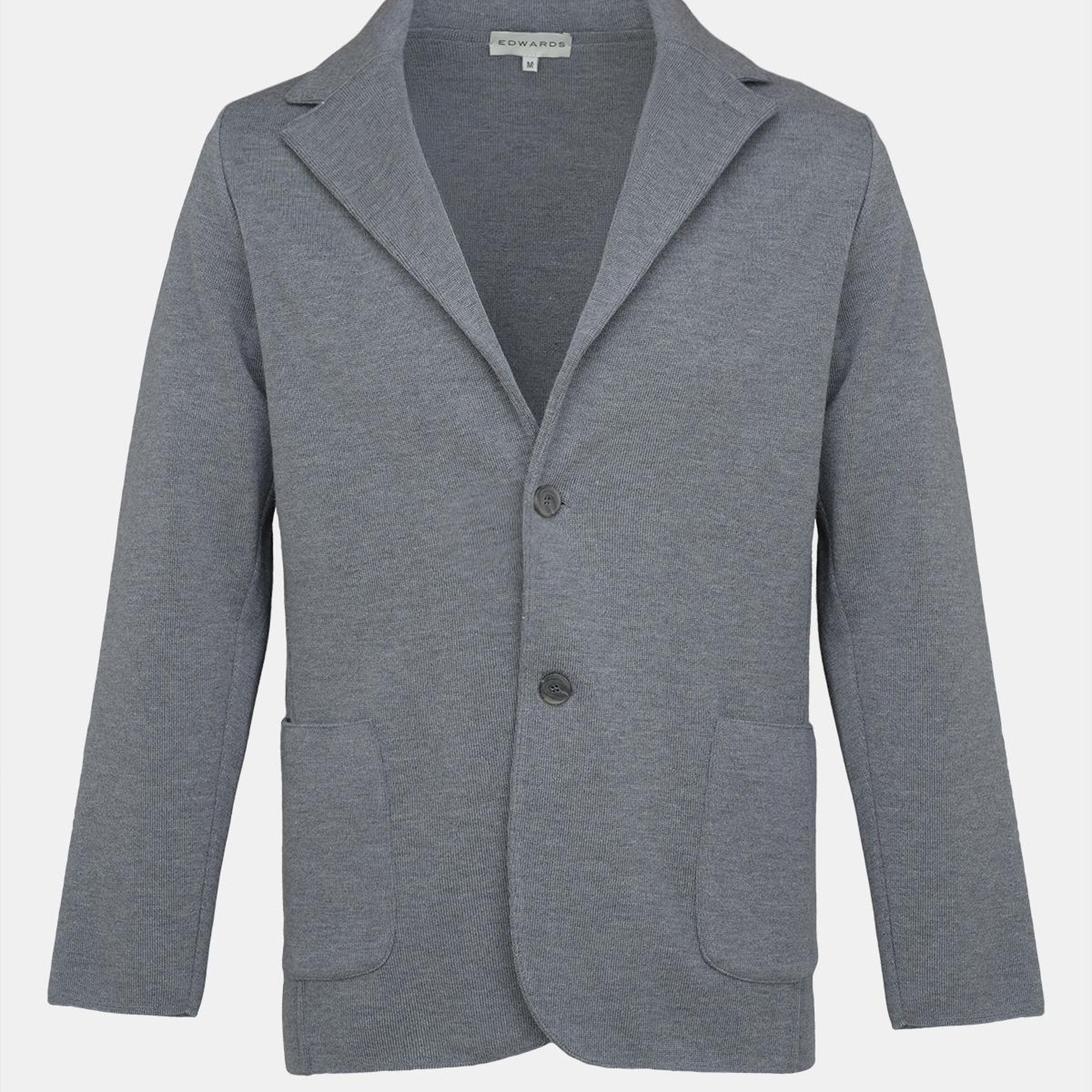 Erkek Gri Extrafine Yün Triko Ceket