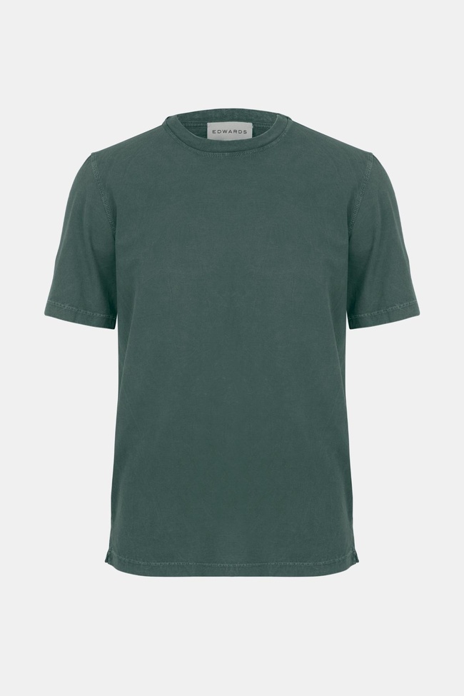  Erkek Yeşil Bisiklet Yaka T-Shirt