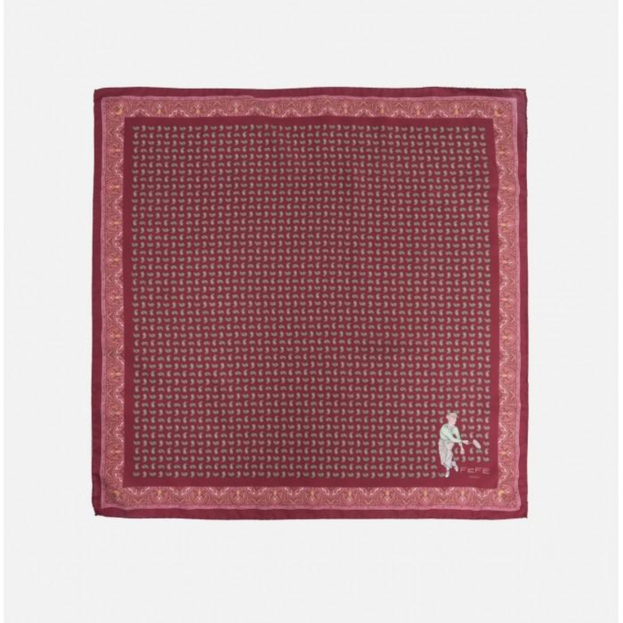 Erkek Bordo Yün Fular